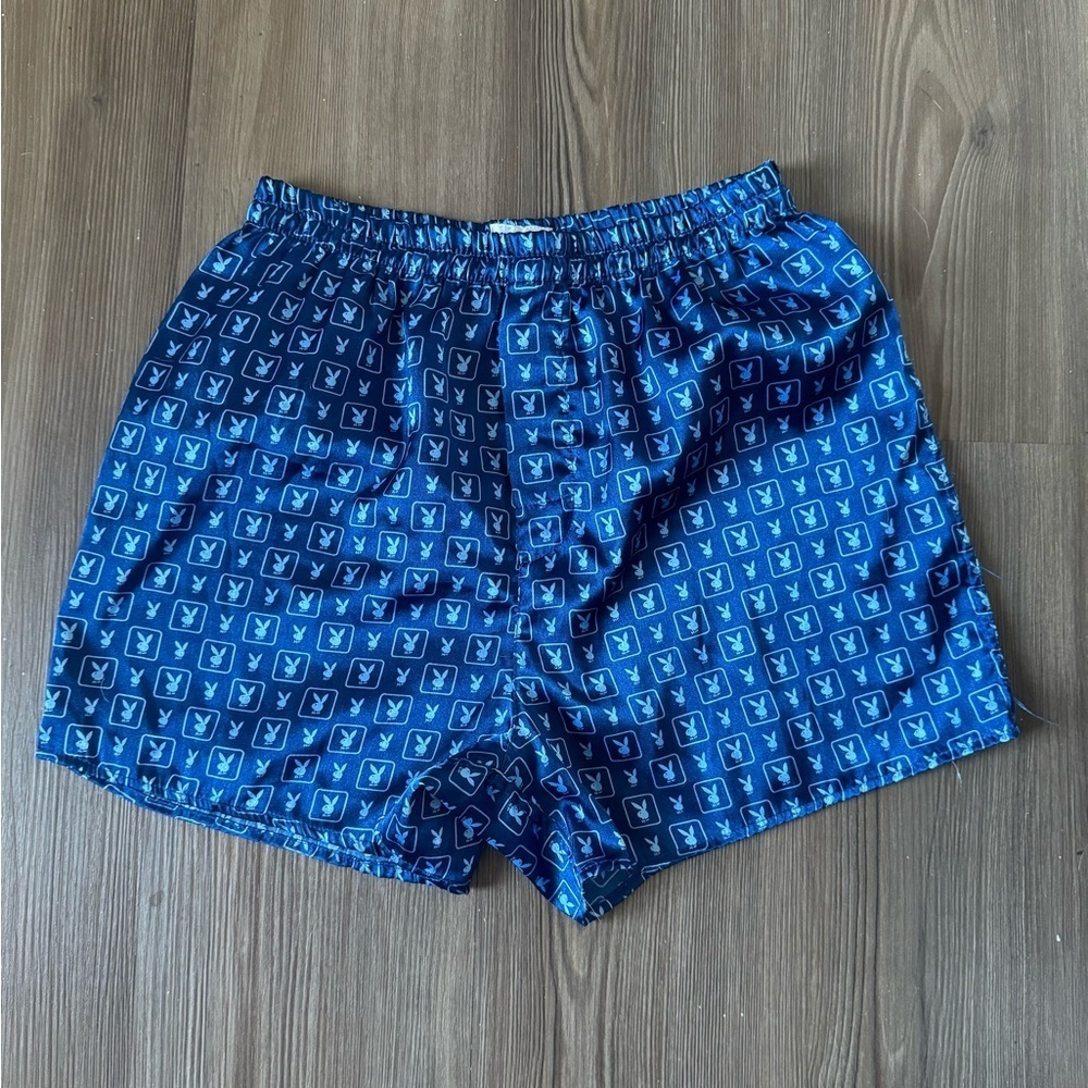 Vintage PLAYBOY Blue boxers like new men’s medium